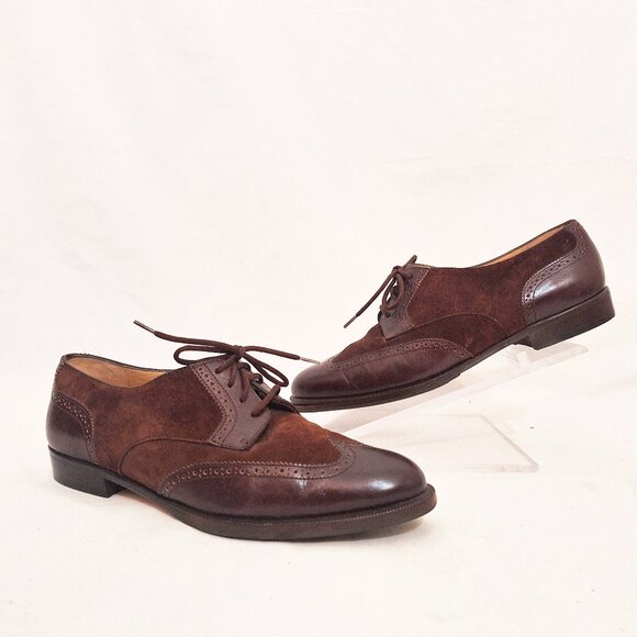 Women’s Salvatore Ferragamo FERRARA ? Oxfords Shoes 5.5 B Brown Wingtip - Picture 1 of 10